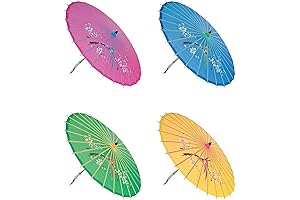 Assortment of Six (6) 30" Bamboo Umbrella/Parasol