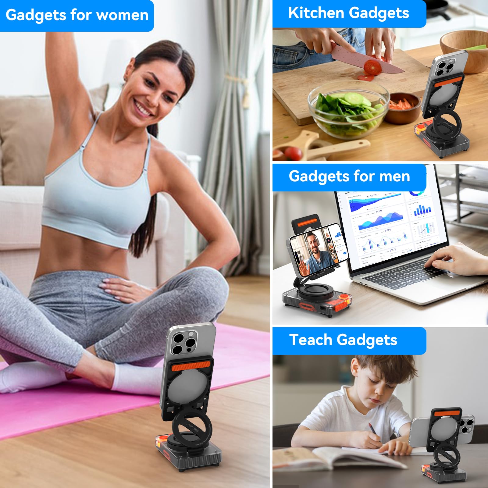 ANCwear Bluetooth 5.4 Lautsprecher mit Handyhalter, 5W Audio, TF-Karte