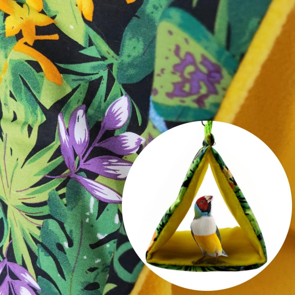 Kovcfon Parrot Hanging Cage Small Pet Warm Hanging Bed for Parakeets Myna Pigeon Tropical Rain Forest (Multicolour, L) - Image 3