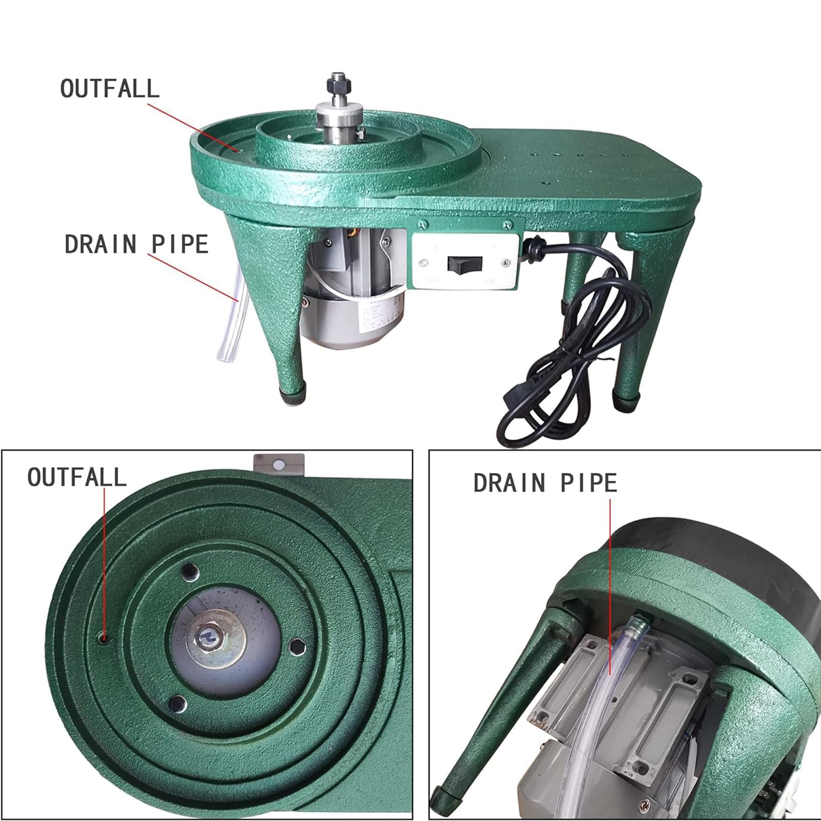 Machine à facettes pour Pierres précieuses, équipement lapidaire pour polisseuse de Roche de 8 Pouces avec Vitesse réglable de 2800 TR/Min, Machine de découpe de Pierres précieuses (Normal)