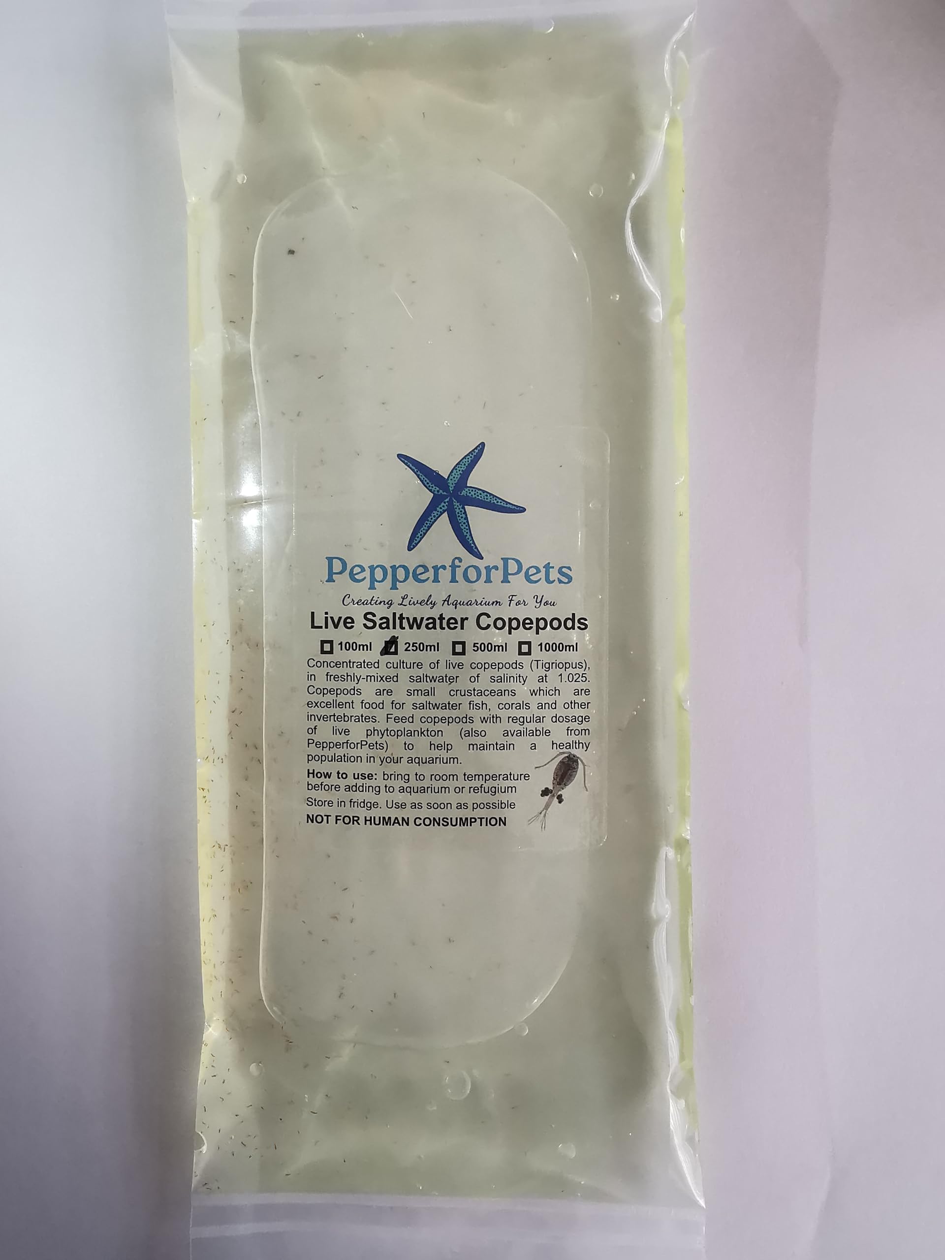 High Concentration Copepods Saltwater Marine Coral Fish Food (250ml)
