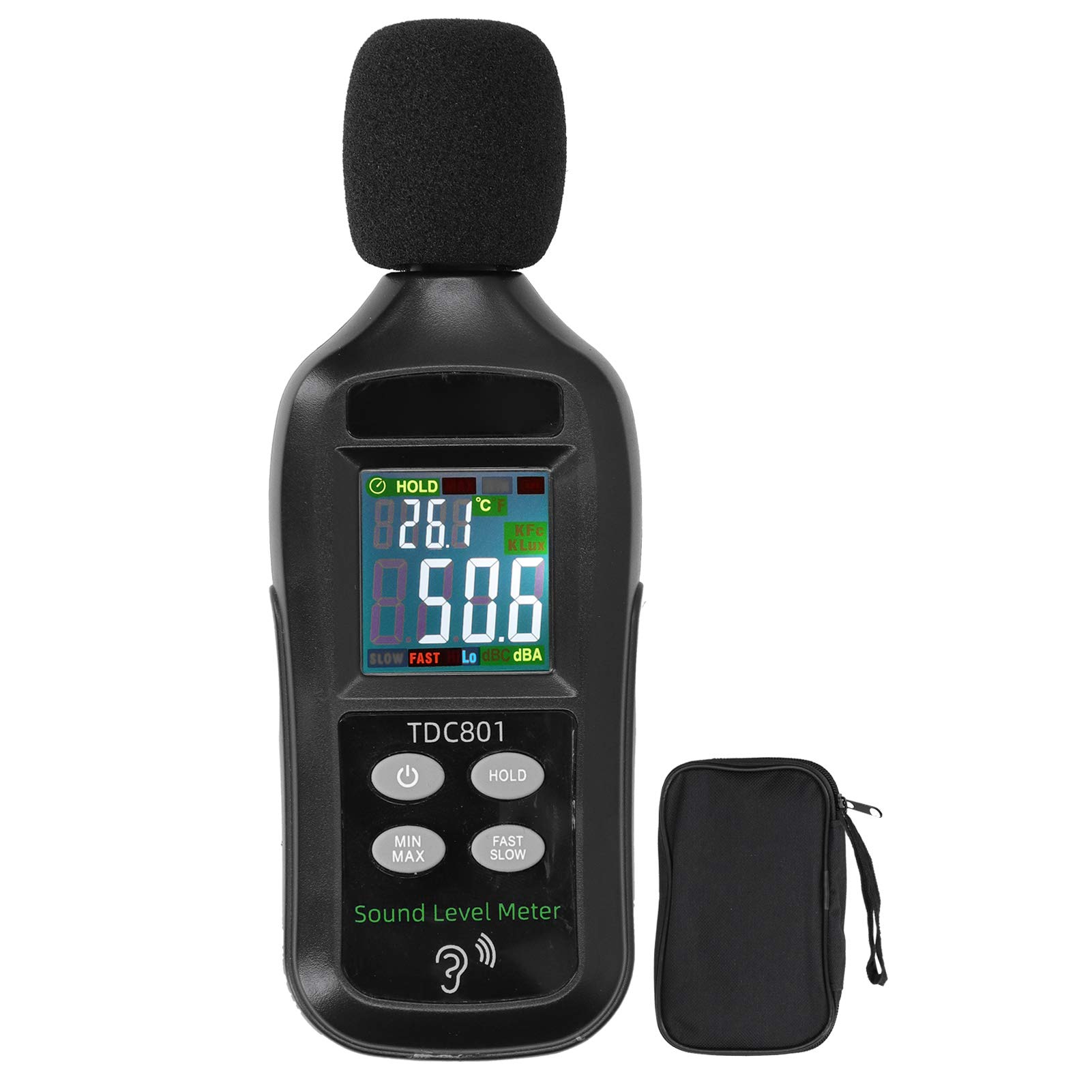 ANKROYU TDC801 Noise Tester, PVC LCD Display Digital Sound Level Meter, Noise Decibel Tester, Noise Measurement for Home Ambient Monitoring