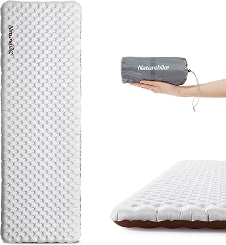 Naturehike Colchoneta inflable para dormir ultraligera con aislamiento R5.8, 3.2 pulgadas de grosor para acampar, senderismo, escalada con bolsa