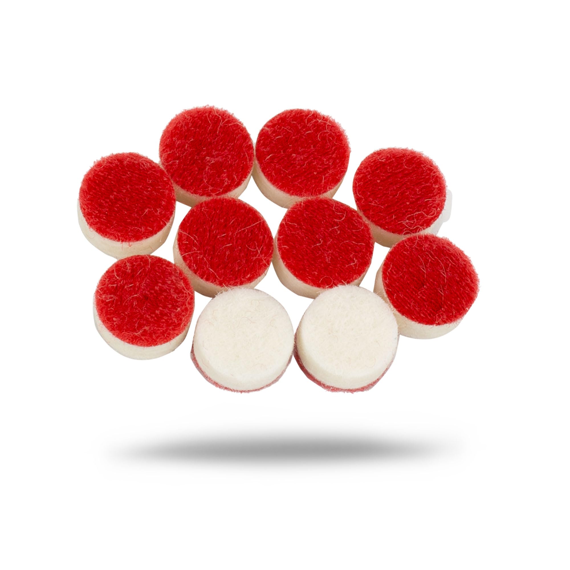 Maxshine 10 Pieces MN01 Mini Polisher and Accessories - 1.5x0.5cm (0.59”x0.19”) Felt Polishing Pads, Designed for Precision Polishing on Small Surfaces, Ideal for Professional Car Detailing