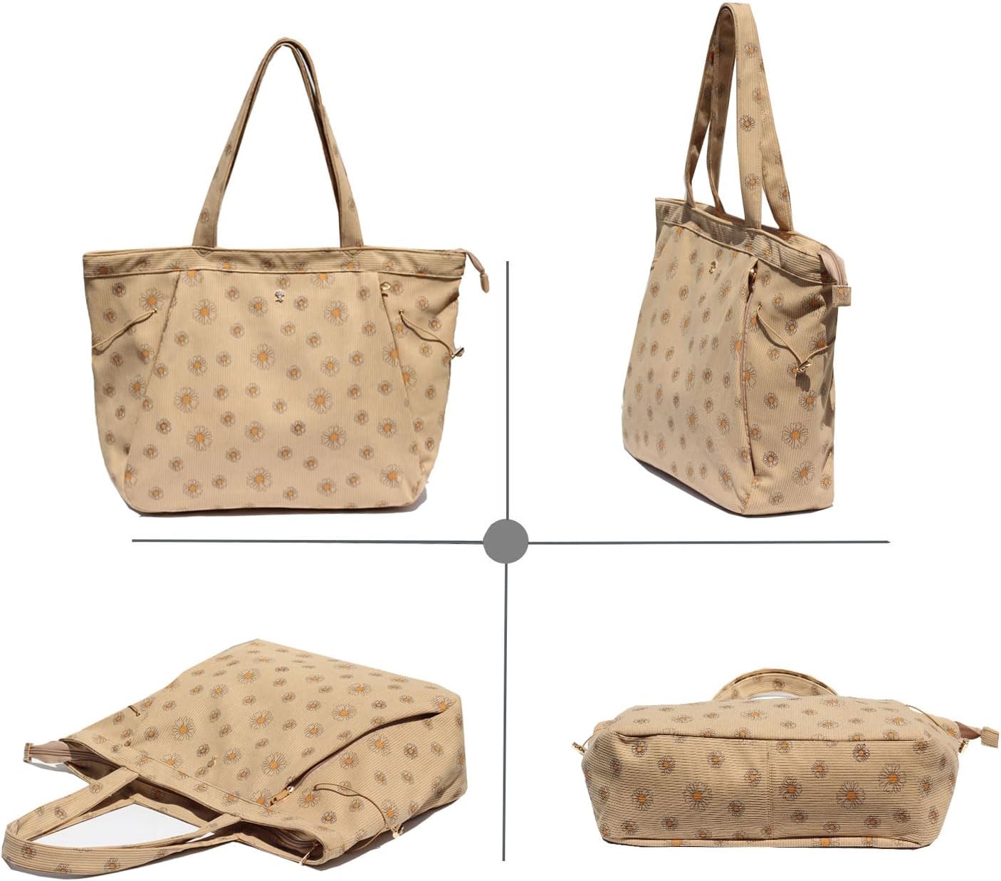 ESVAN Yoga Tote Bag for Women Shoulder Bags Drawstring for Office Workout Travel Carryall Pilates Gym and Beach - Image 6