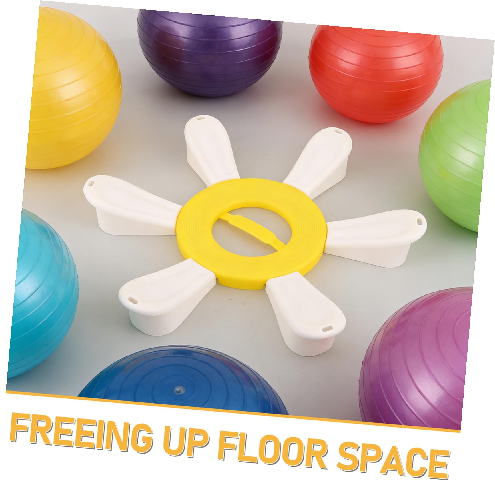 Abaodam Base per Palla da Yoga in Plastica, Supporto Rotondo | 49cm, per Studio e Palestra, Design Compatto, Organizza la Fitball Stabilità Migliorata