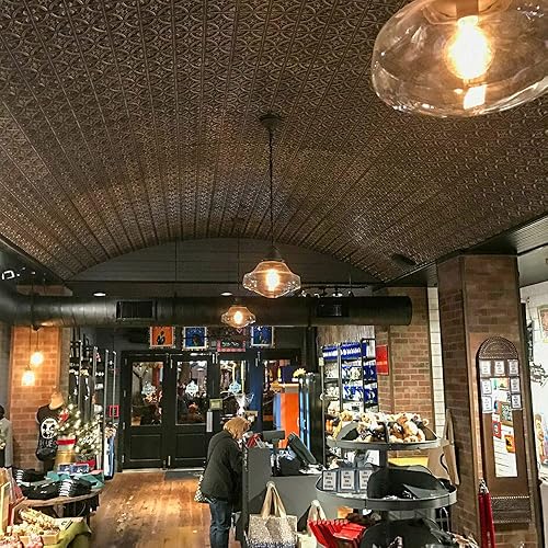 Miniatura 10 de From Plain To Beautiful In Hours 150 Gothic Reims - Azulejos de techo de PVC de 2 x 2 pies (cubiertas300 pies cuadrados), oro antiguo, 75 piezas