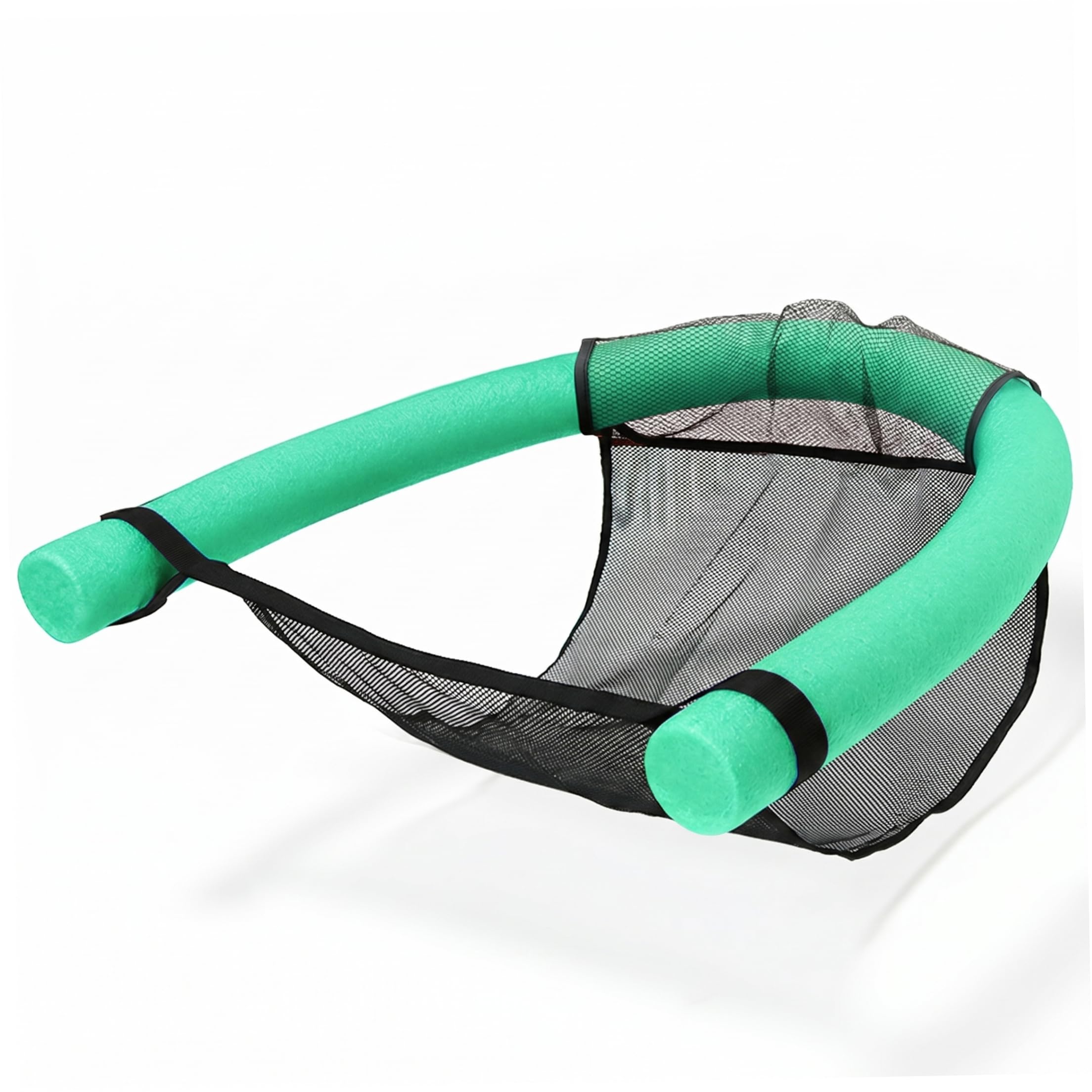 Flotadores de piscina no inflables, silla flotante de malla para piscina, estructura de esponja de alta flotabilidad, hamaca de agua para adultos y niños, azul