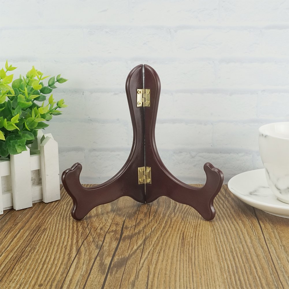 Artliving 6 inch wood-like Easels Plate Stand Holder Display Stands -Set of 2