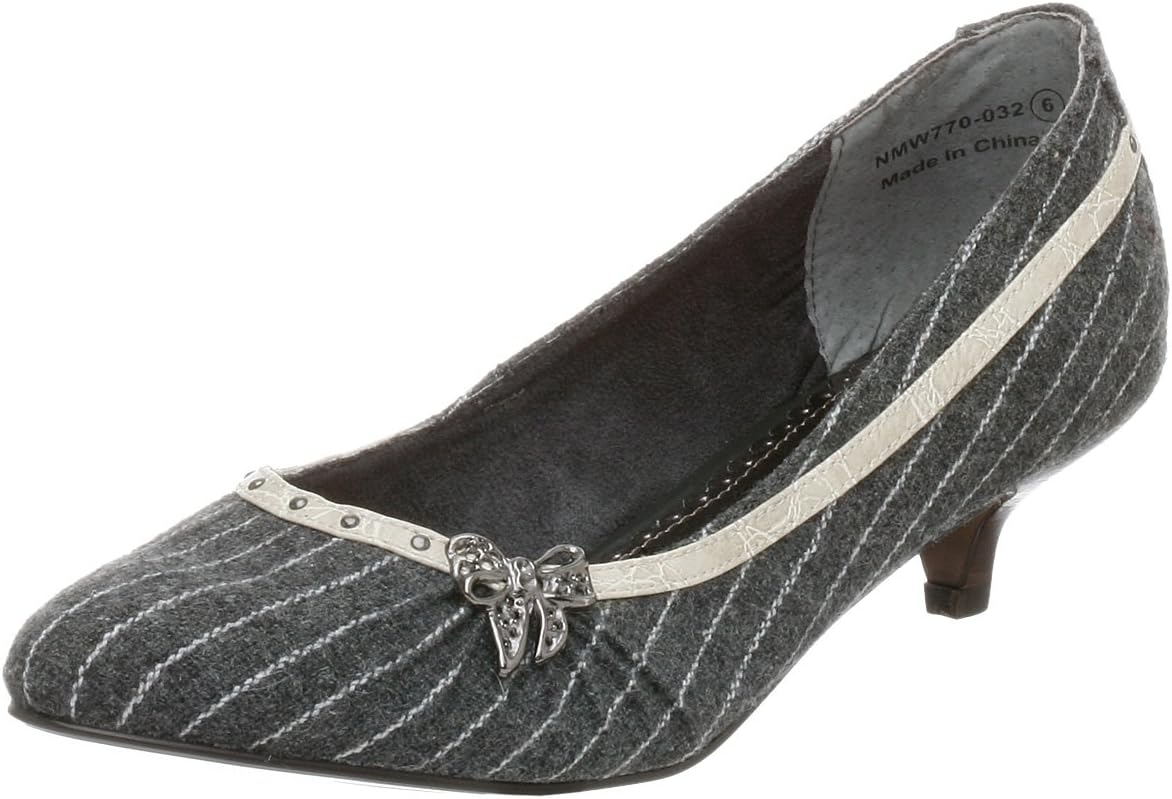 Naughty Monkey Women's Pukka Pump,Grey,9.5 M