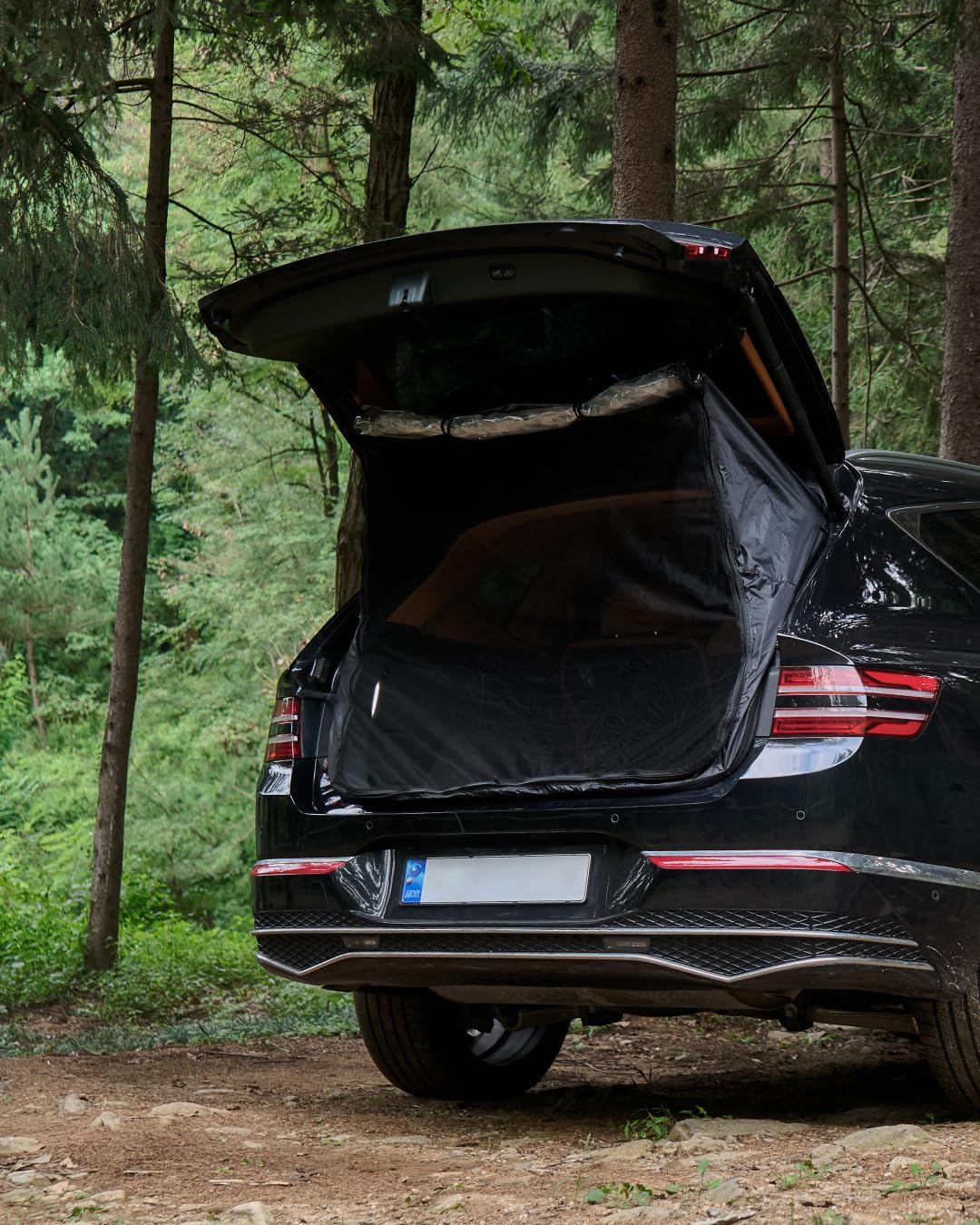 SUV 3 in 1 Tailgate Tent with TPU Window&Mesh Screen,Trunk Camping Tent, Waterproof 2000MM UPF 50+, Universal Fit Most Suvs