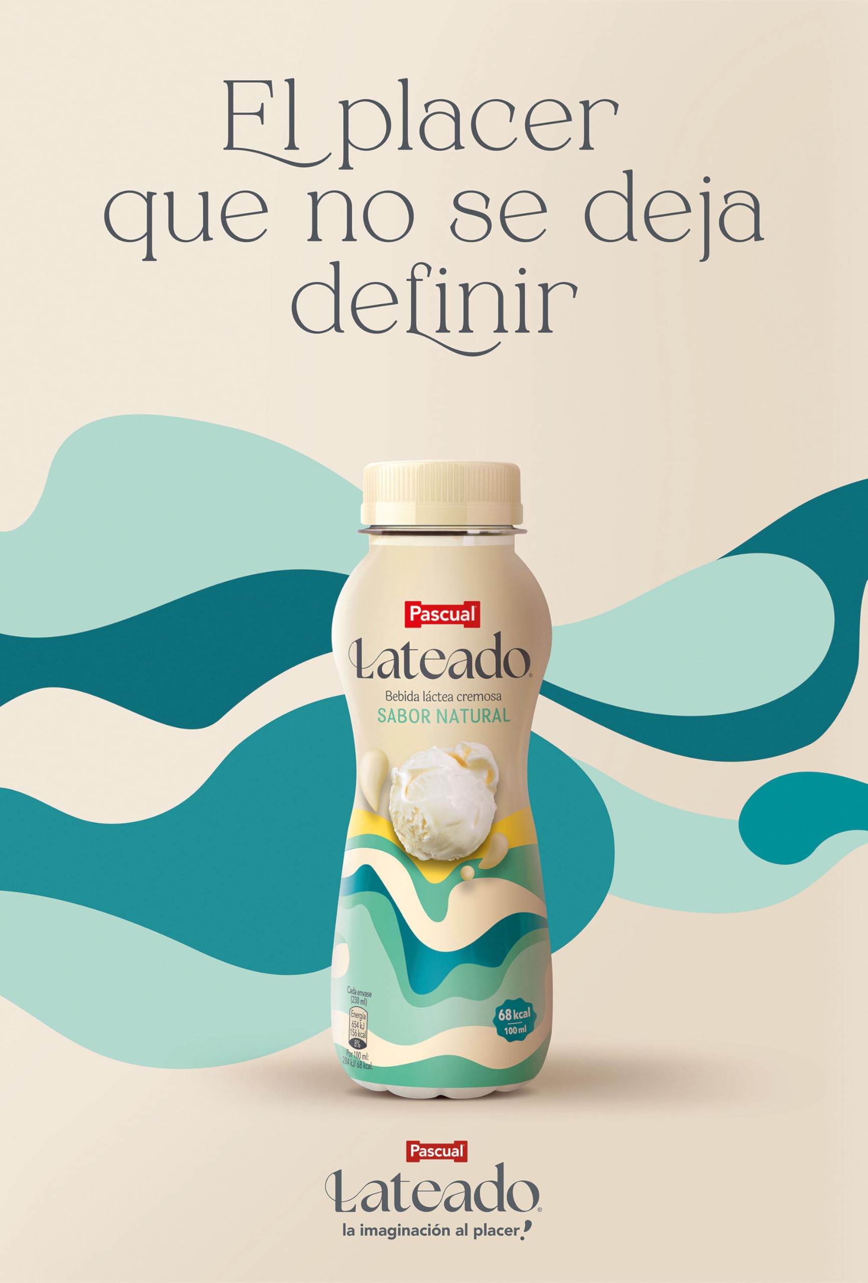 Pascual Lateado - Batido Sabor Natural - Bebida Láctea Cremosa - Caja de 12 Briks de 230 ml