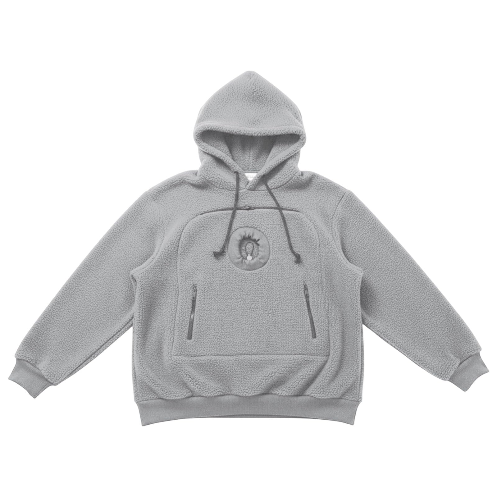 Weihnachts Sweatshirt Damen Hoodiemit Kapuze und Großer Kängurutasche Oversized Sweatshirt Frauen Hoodies mit Katzentasche Lustige Sweatshirts mit Kängurutasche Katzen- und Hunde-Tragetasche Pullover