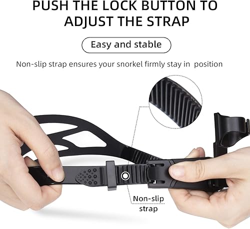 Miniatura 4 de Seago Esnórquel de natación para natación de regazos, esnórquel de natación con parte superior seca para adultos y jóvenes, equipo de entrenamiento