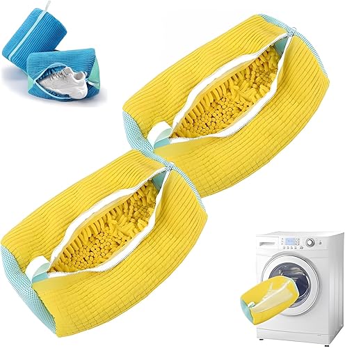 Bolsa para lavadora de zapatos Sole suds Magic Bag Bolsa de lavandería para zapatos (2 piezas, amarillo)