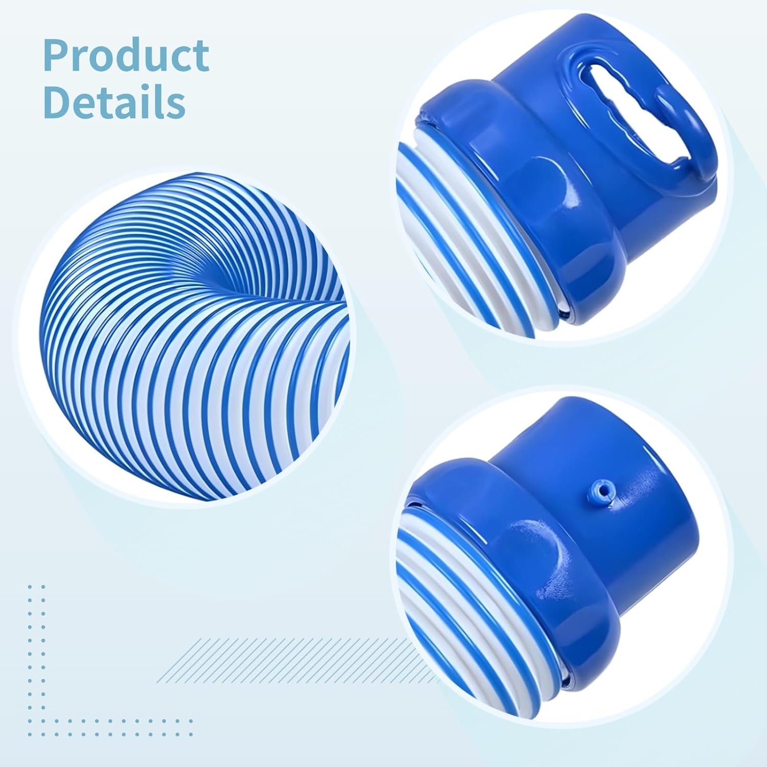 6 PCS Pool Cleaner Hoses, Compatible with Zodiac MX8 MX6, Pool Replacement Cleaning Hose Kit, 39 in Pool Vacuum Hose for Swimming Pools, Secure Twist Lock Hose Connection