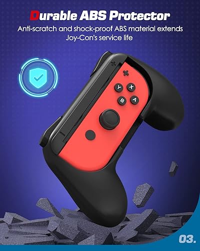 Miniatura 5 de MoKo Grip for Nintendo Switch OLED Model Joycon & Switch Joy-Con, 2-Pack Ergonomic Hand Grip Controller Handle Kit Compatible with Nintendo