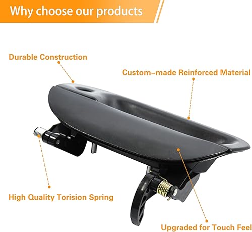 Miniatura 4 de Manija exterior de puerta trasera, compatible con Ford F150 F250 F350 F450 F550 Super Duty 01-05 Ford Explorer Sport Trac 1997-2007, con orificio