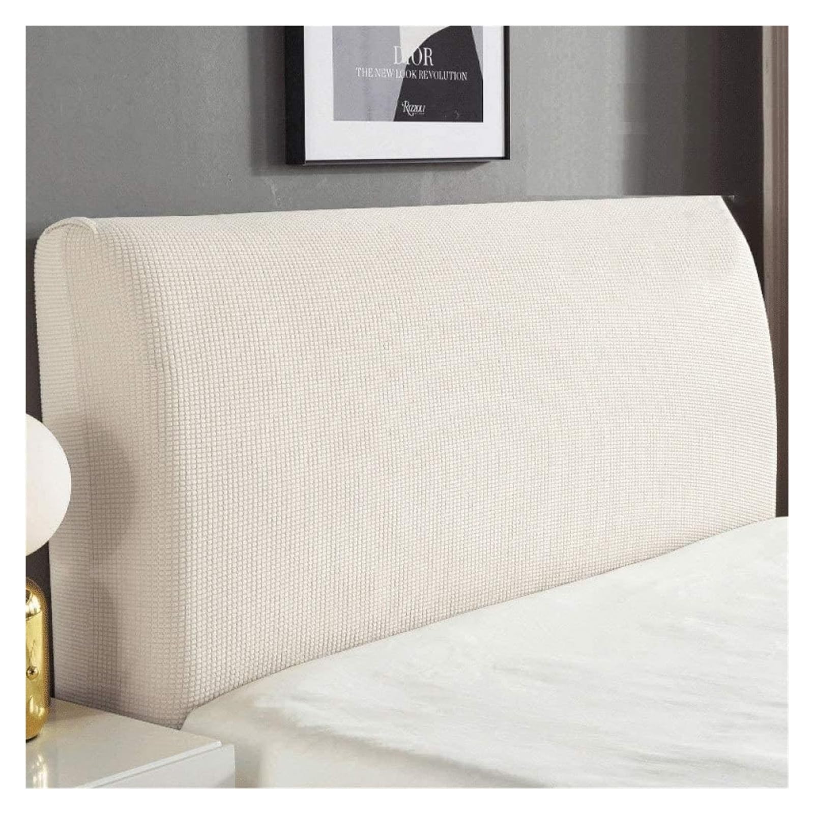 Funda de cabecera de Cama de algodón Doble, Funda de cabecera de Cama, protección de Muebles, Funda de Tela elástica, decoración de Dormitorio a Prueba de Polvo(9,150 * 70CM)