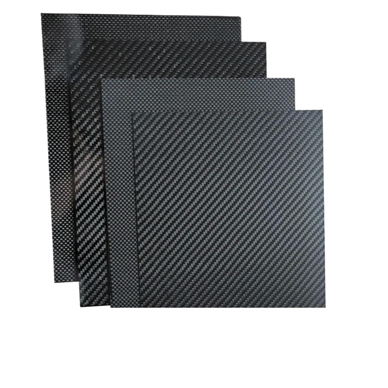 1pcs 500x500mm 3K Carbon Fiber Sheet High Strength Carbon Board Panel Plate Thickness 1mm 1.5mm 2mm 2.5mm 3mm 4mm 5mm 6 mm(2.0mm Twill Glossy)