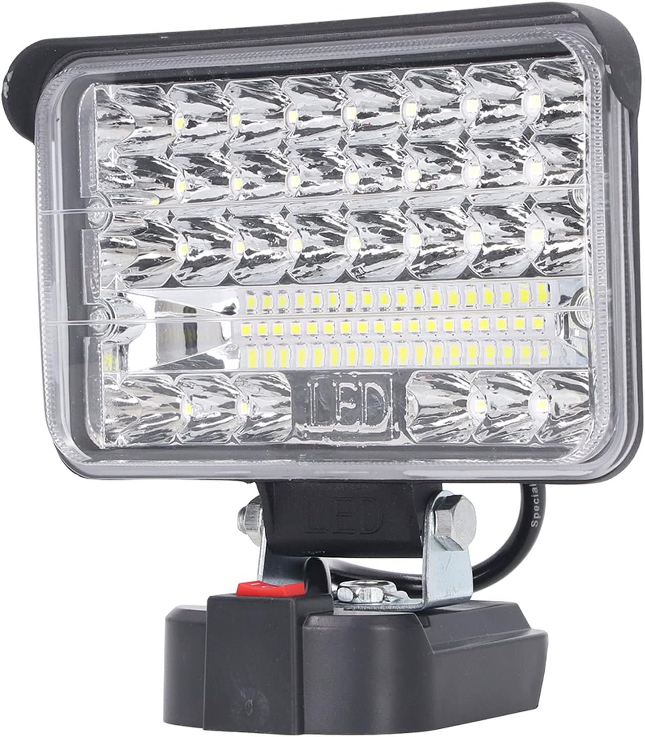 144W 7200LM LED Work Light, Cordless Spotlight Floodlight with 2 Brightness Modes, 1500ft Beam for Outdoor Camping Fishing Power Outage, Compatible with 18V BL1815 BL1840 BL1850