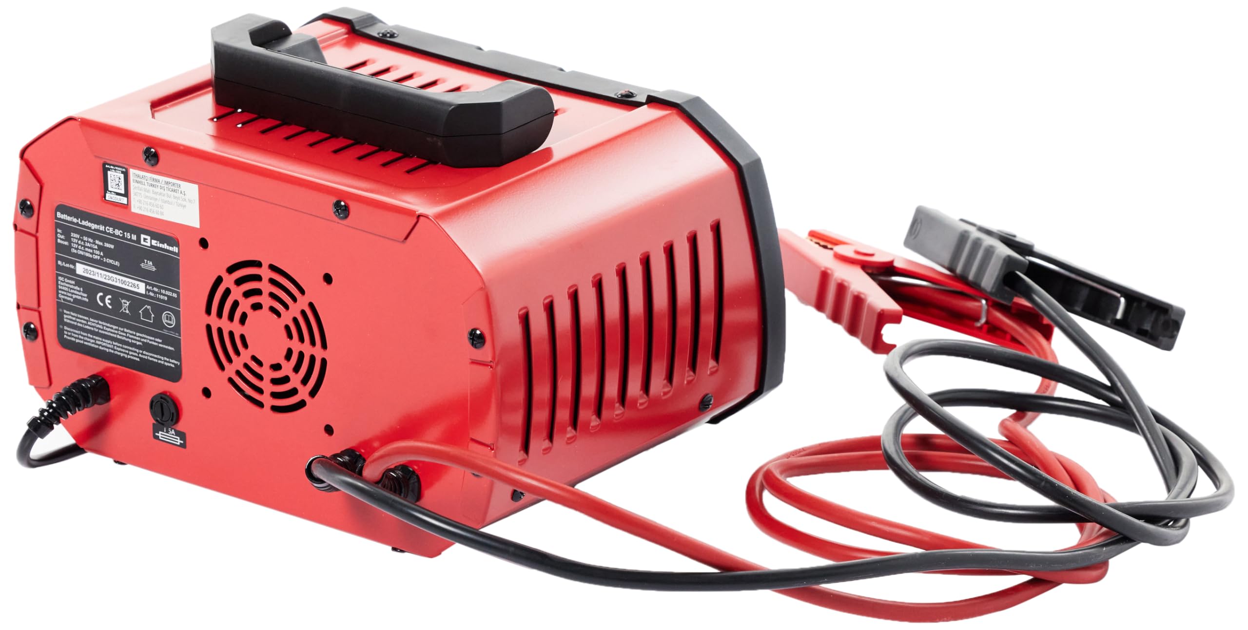 Einhell Ce-Bc 15 M Ładowarka do Akumulatorów, Czerwony/Czarny, 15 A
