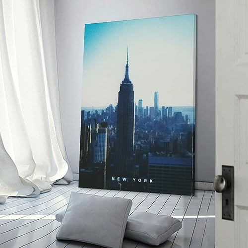 Miniatura 3 de Arte decorativo de fotografía de paisaje urbano, póster de horizonte de la ciudad de Nueva York, pintura en lienzo de pared para el hogar, póster de