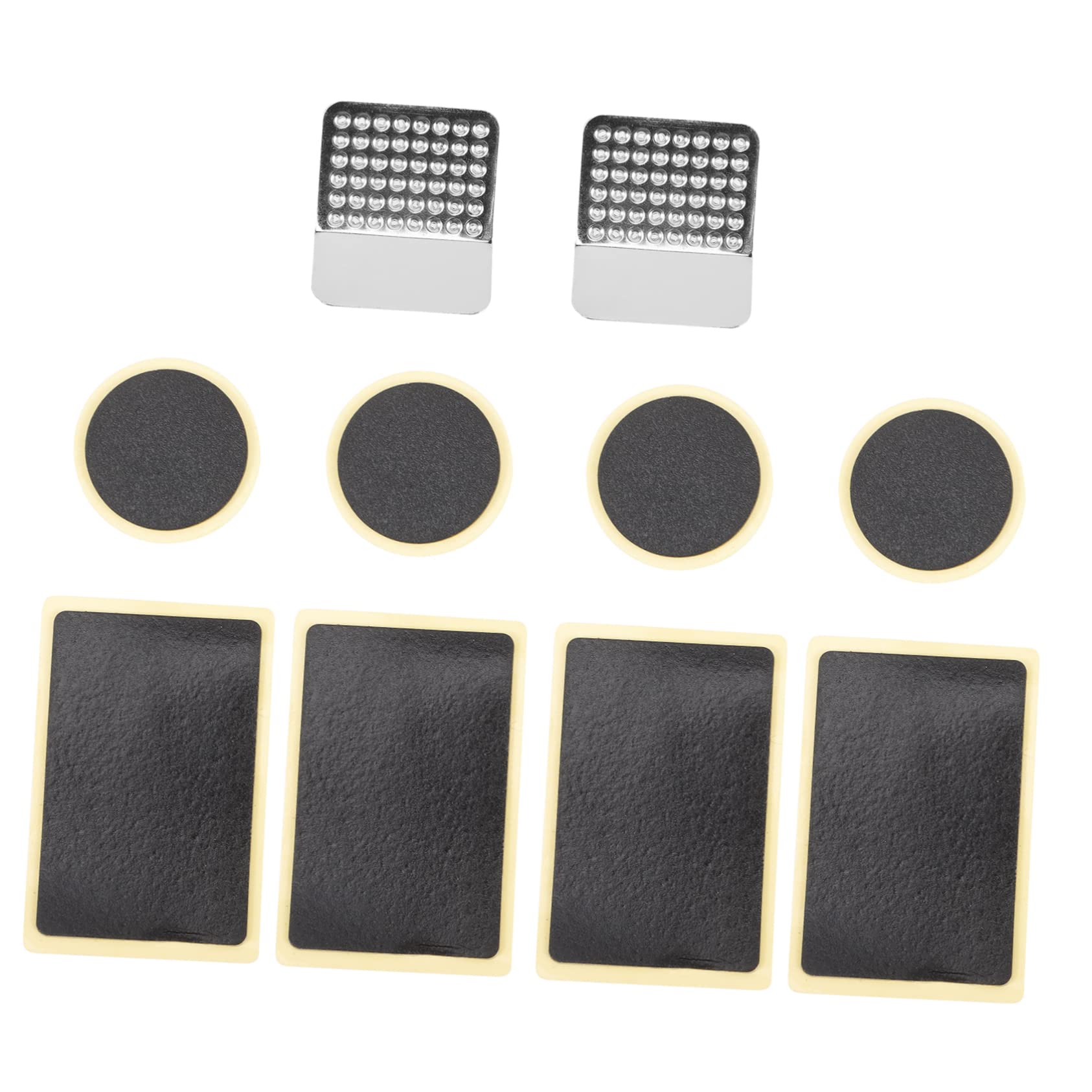 Hemoton Bike Repair Set Self-Adhesive Tire Patch Kit Metal Rasp for Road Mountain Bicycles