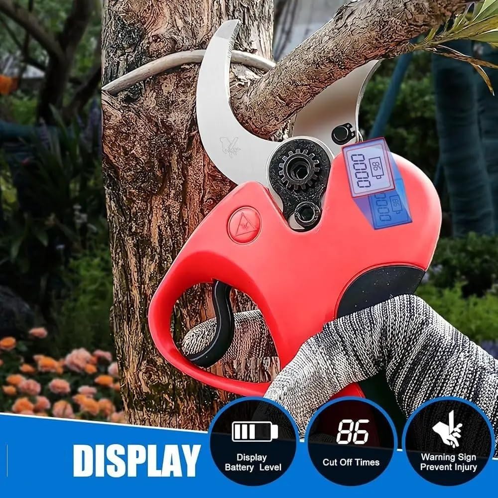 Pruning Shears, Electric Pruning Shears Cordless 40mm Cutting Diameter High Carbon Steel Display Garden Tool,for Garden
