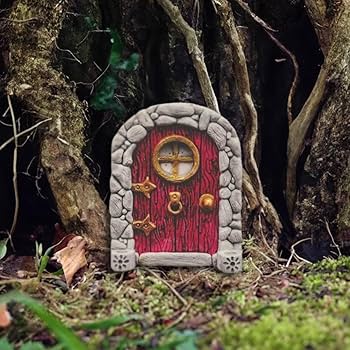 Amazon | 【妖精の扉】 木製ミニチュアドア 小人 ガーデニング