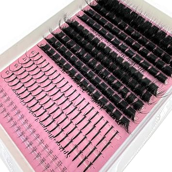 60D-200D Bottom&Spiky Lashes Clusters Volume Individual Lashes Cluster Extensions Spikes Lashes Clusters DIY Fairy/Manga Eyelash (16Rows Spikes160200, DD Curl)