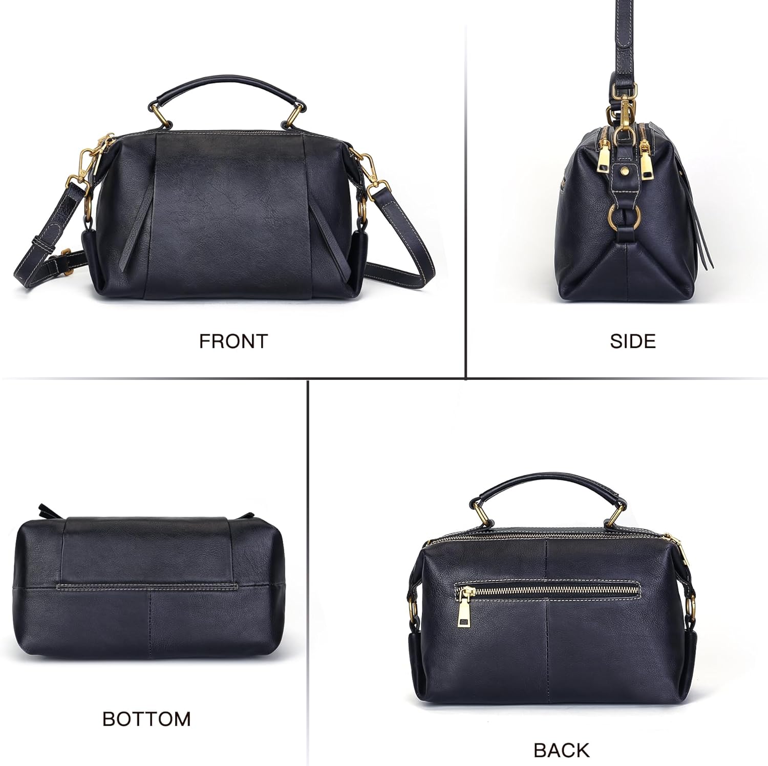 Genuine Leather Crossbody Bags for Women Wristlets Handbags Purse Small Satchel Clutch Shoulder Bag - Image 8