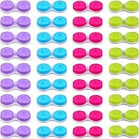 Elcoho 36 Pack Colorful Contact Lens Cases - L/R Marked Leak-Proof Travel Storage Containers, 4 Vibrant Colors