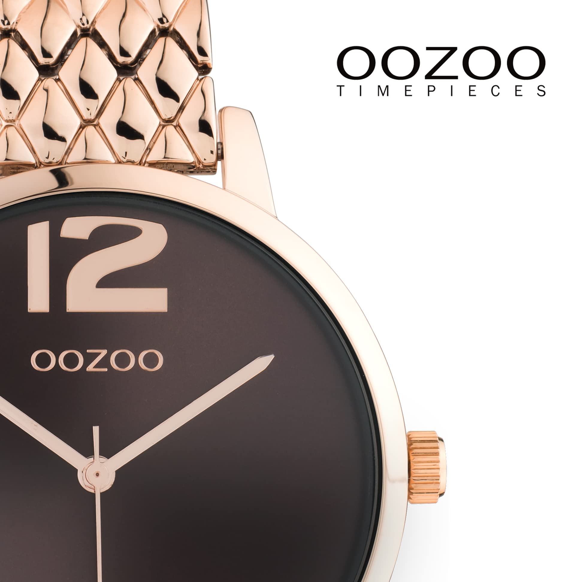 Oozoo Timepieces - Reloj de pulsera para mujer con correa de metal de 15 mm | Reloj de alta calidad para mujer – elegante reloj analógico para mujer en redondo