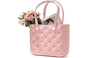 Beach Bag Rubber Tote, Large Waterproof Washable Travel Bag for Women, Adult...