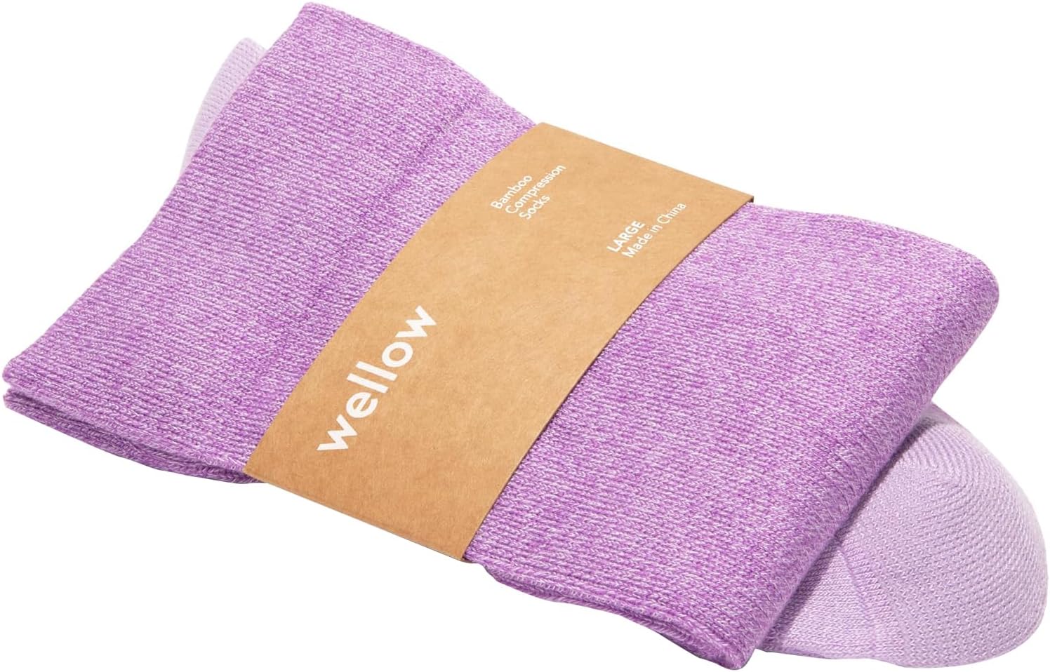 Wellow Premium Socks (Compression Socks - Regular) for Men & Women, Made with Viscose from Bamboo, Knee High, 18-25 mmHg