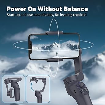 COMITOK L7C Pro, Gimbal stabilizer for iPhone, Phone Stabilizer for Video Recording with Face/Object Tracking, 3-Axis Gimbal for Android & iPhone 15 Pro Max, Foldable Phone Gimbal Vlog Recording
