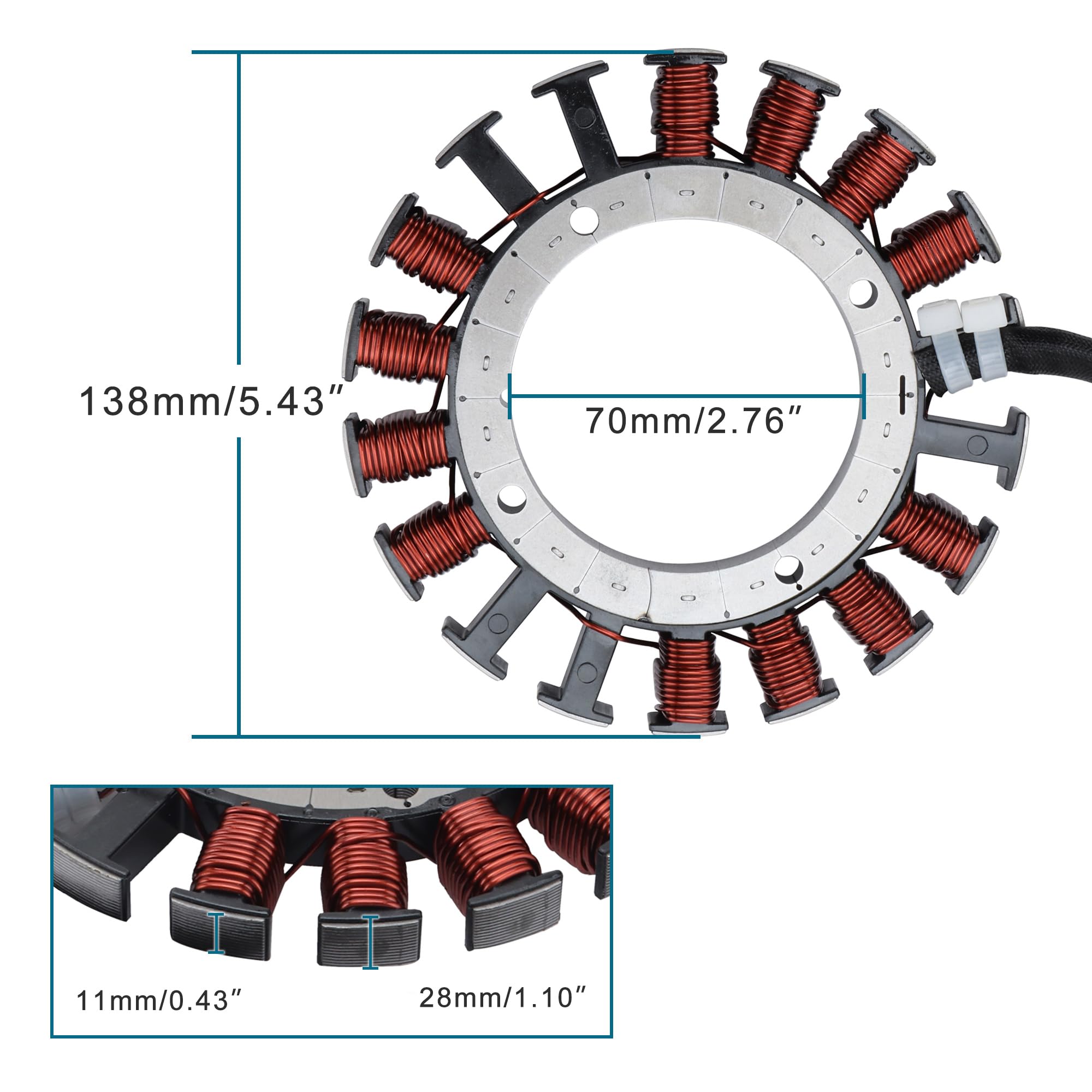 GOOFIT 2 Filo Statore Magnetico Sostituzione Per FR541V FR600V FR651V FR691V FR730V FS481V