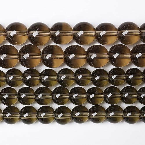 Miniatura 1 de 62 cuentas de cristal de cuarzo ahumado de 0.236 in para hacer joyas y pulseras