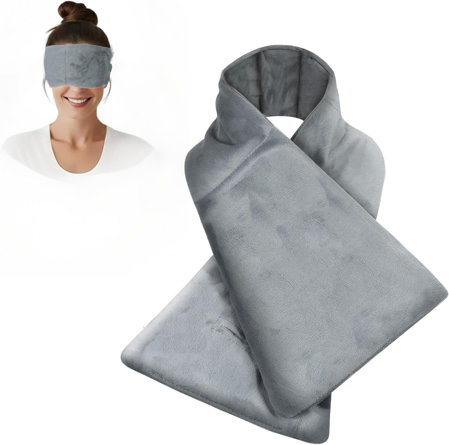 Heated Eye Mask – Microwaveable & Freezable Clay Beads Sleep Eye Mask,Hot or Cold Compress Blepharitis Relief Puffy Dry Eyes & Puffy Eyes,Ultra Soft, 100% Light Blocking for Sleep