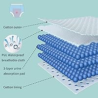 Vista 4 de BIG ELEPHANT Ropa interior de entrenamiento para ir al baño, 100% algodón, absorbente, unisex, pantalones para niños y niñas