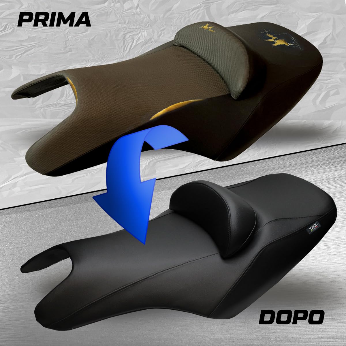 Revêtement de selle compatible avec T-Max 500/530 2008–2016 en similicuir de haute qualité – Prêt à installer