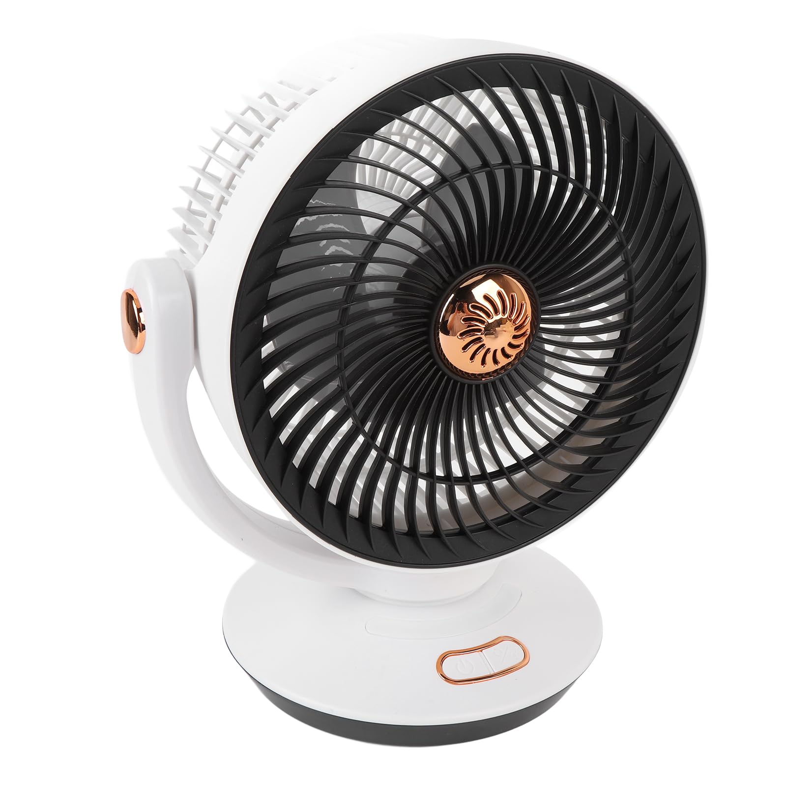 Ventilatore da Scrivania Oscillante, Circolatore d'aria Portatile USB, Raffreddatore d'aria Personale con 4 Impostazioni di velocità e Luce Notturna Soffusa, Ideale per Casa, Ufficio e