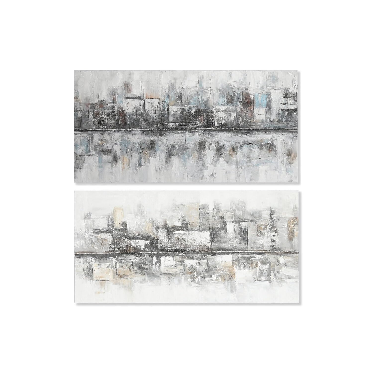 Toile abstraite de ville 120 cm finition haut de gamme
