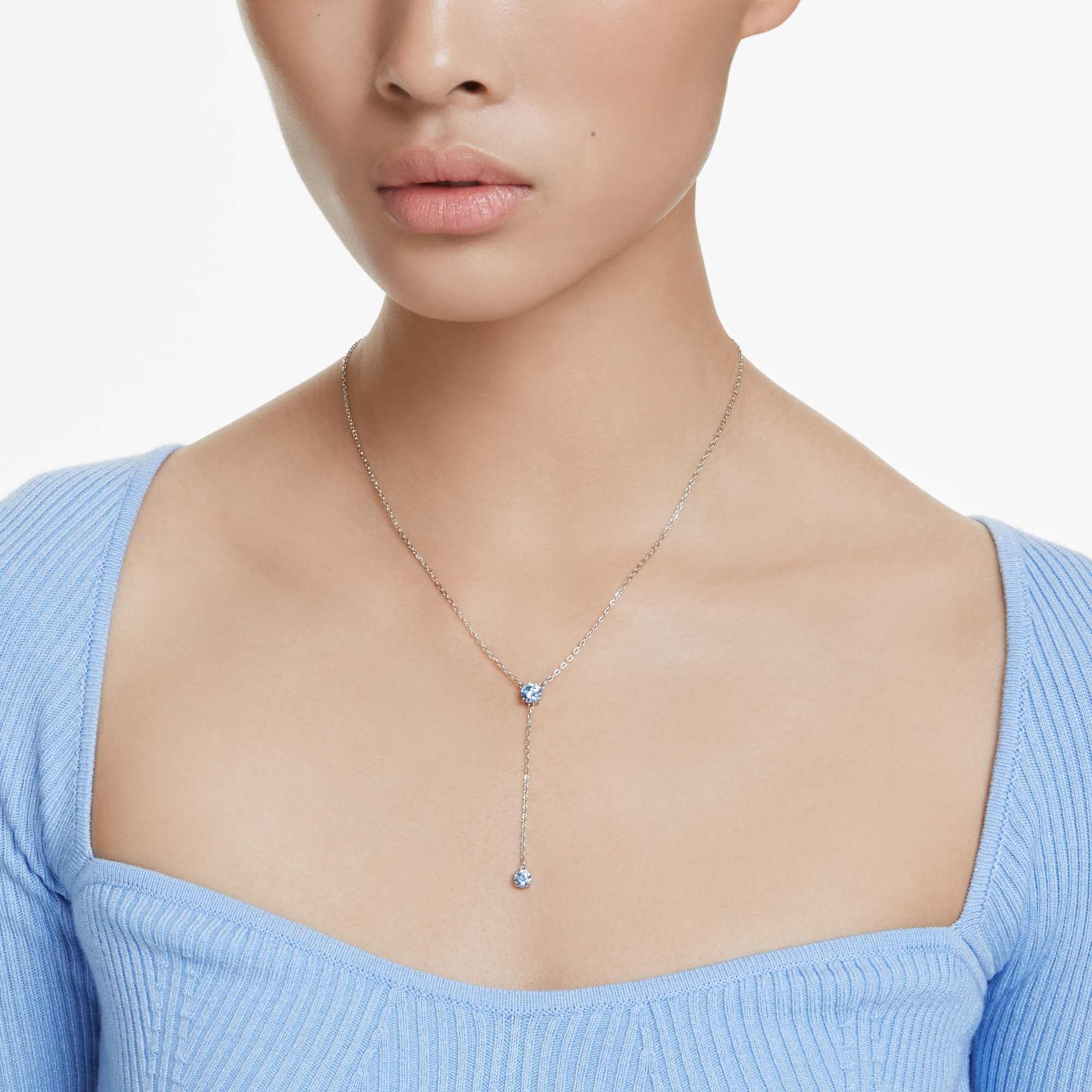 Swarovski Attract Collezione collier, taille ronde, plaqué rhodium