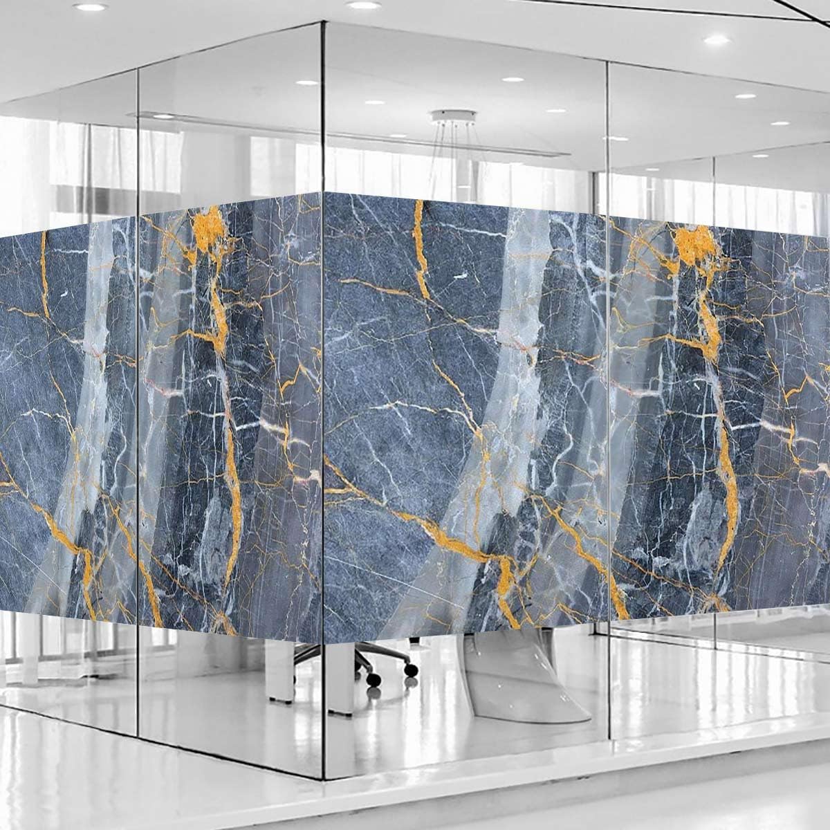 Black White Window Film Stained Glass Film Frosted Privacy Window Decal Decorative Window Cling No Glue Removable Window Stickers Abstract Medieval Dark Grey Privacy Window Film 35.4Wx63L-inch x2 Pcs