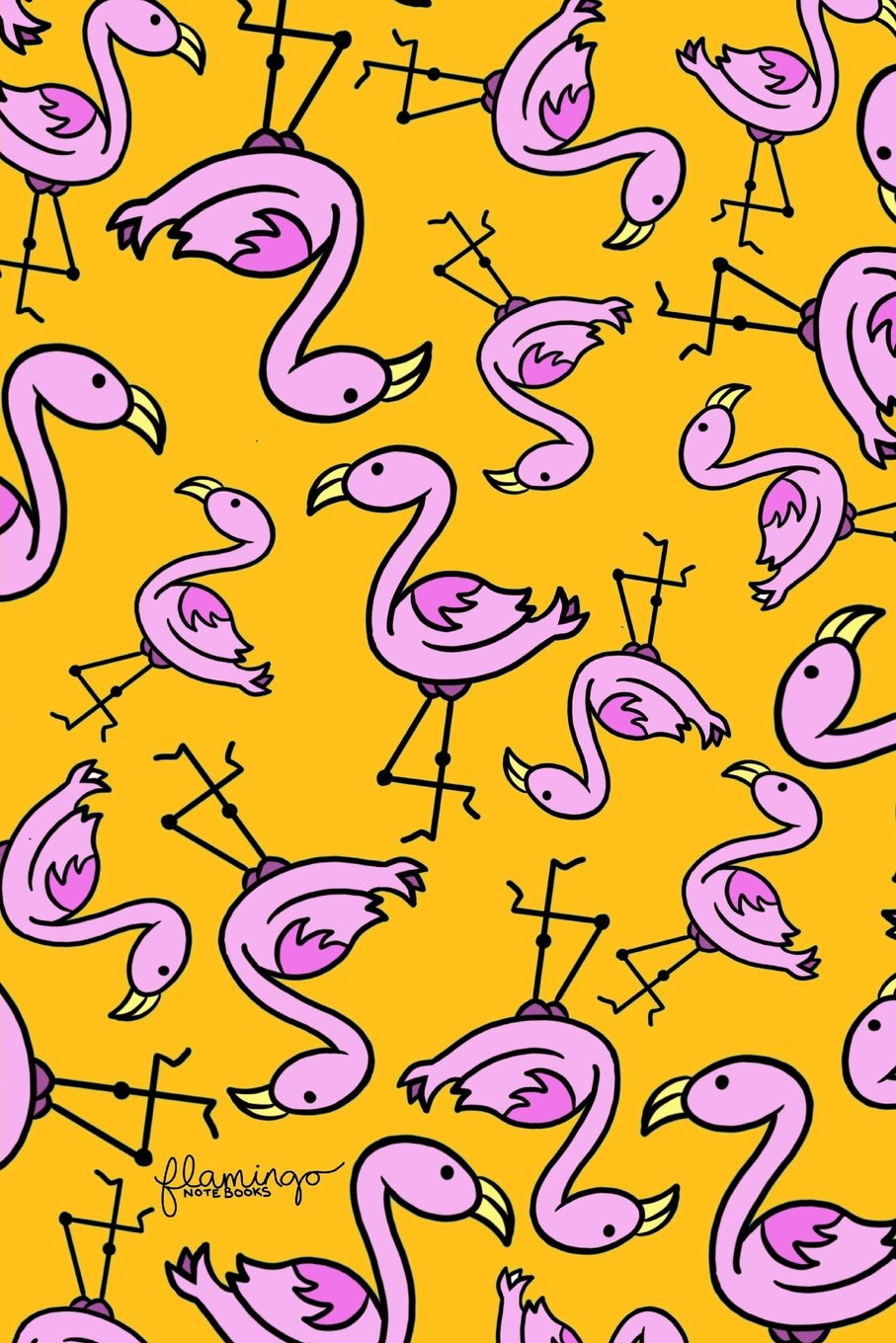 Flamingo Notebook: Orange Fancy Flamingo 6x9 Lined Notebook or Journal: Volume 3 (Fancy Flamingo Pattern)