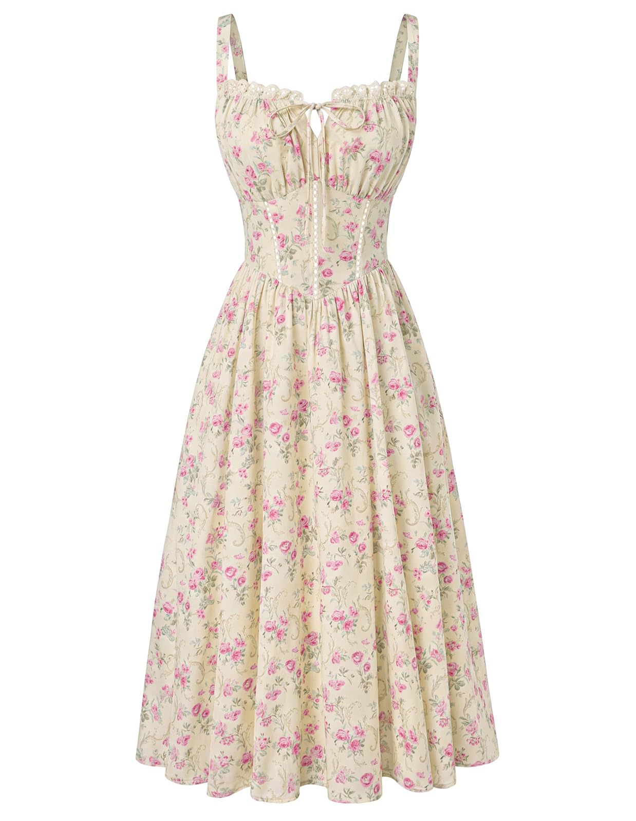 Scarlet Darkness Women 2026 Floral Corset Dress Summer Milkmaid Sundress