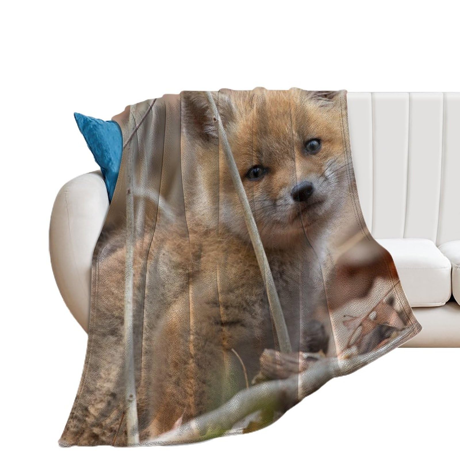 Couverture polaire petit renard pour envelopper toute la famille de douceur