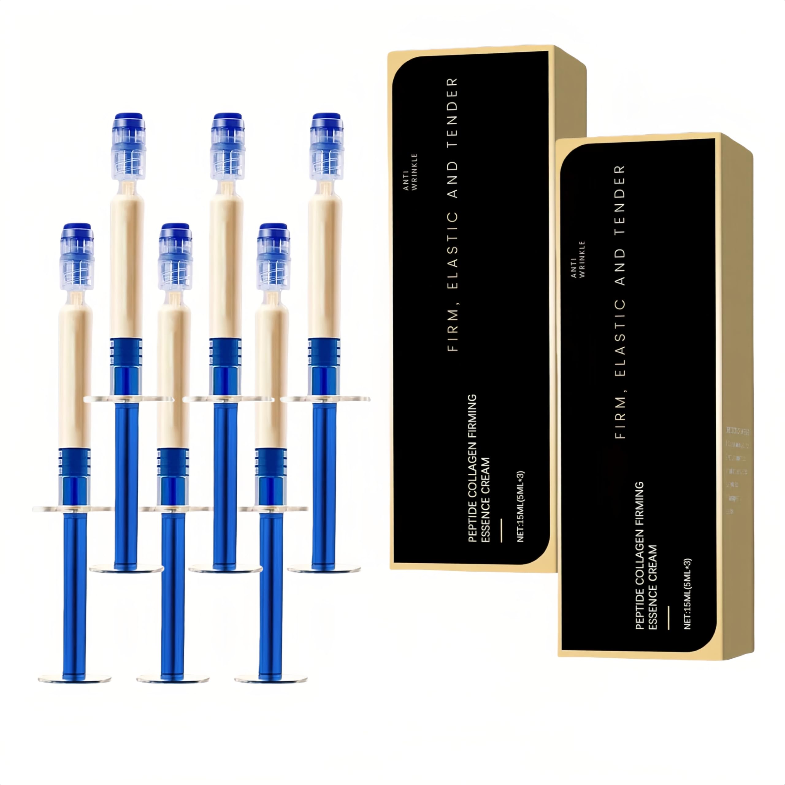 Peptide Collagen Anti-Wrinkle Face Cream for Firmer Skin, 5ML x 3 Tubes